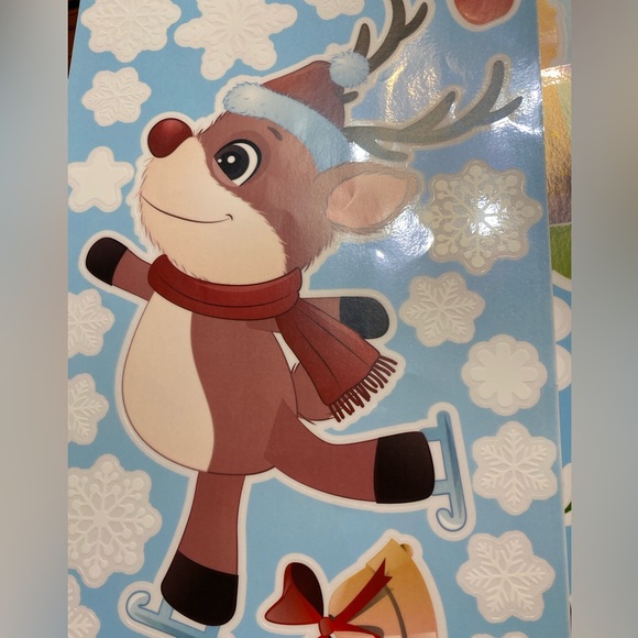 Christmas window clings.  12 in package. All different designs.  New. - Picture 4 of 7